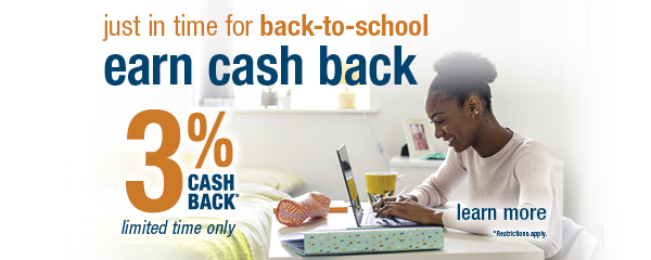 Earn 3% Cash Back with Visa Elite