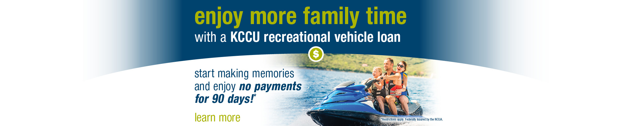 RV promotion with family on jet ski