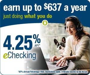 Woman with dog on laptop